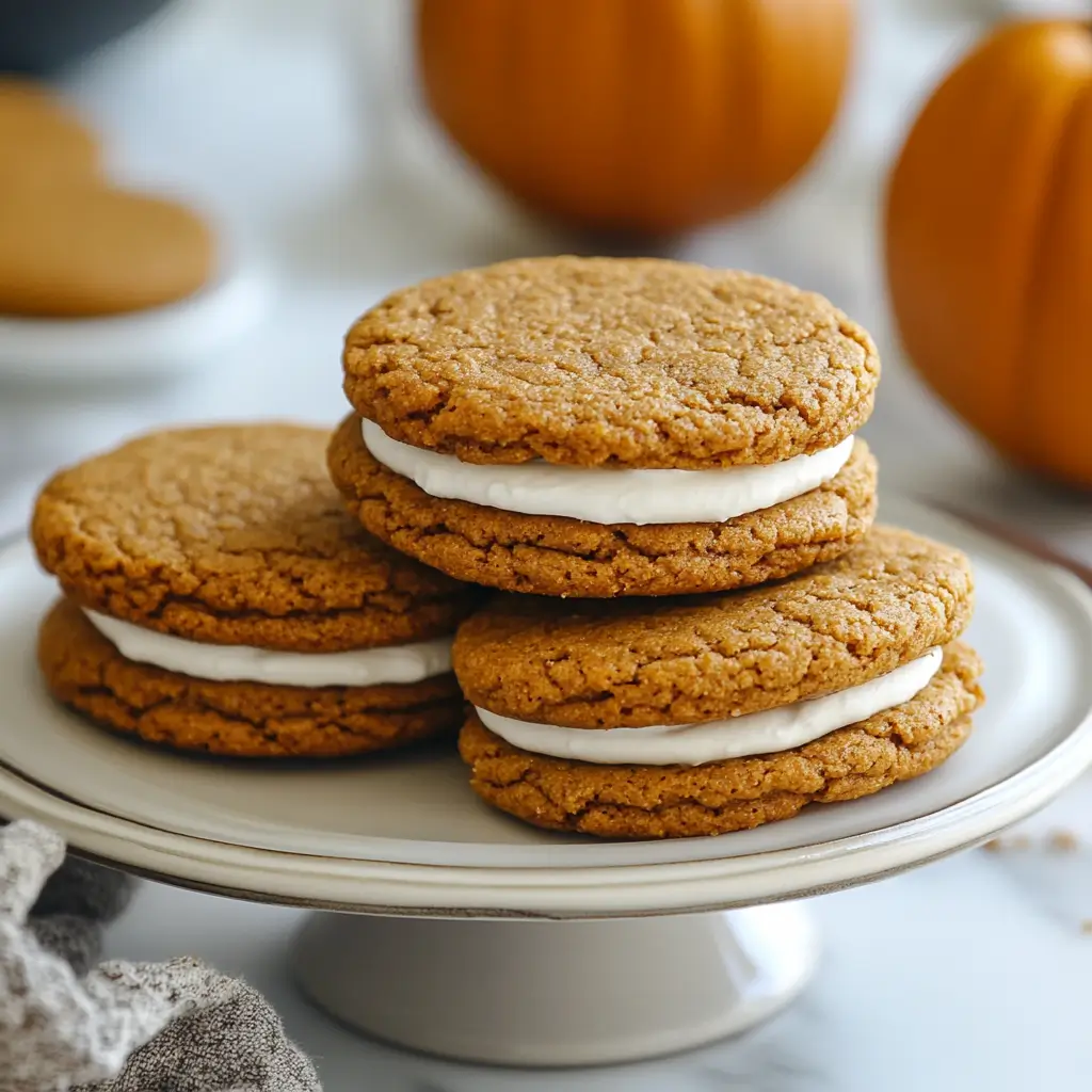 Pumpkin Spice Sandwich Cookies – Irresistible Fall Favorite 5 5-Ingredient Pumpkin Spice Sandwich Cookies on parchment