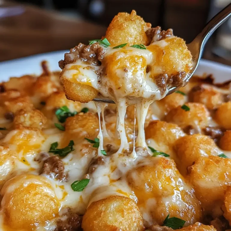 5-ingredient tater tot casserole baked in dish