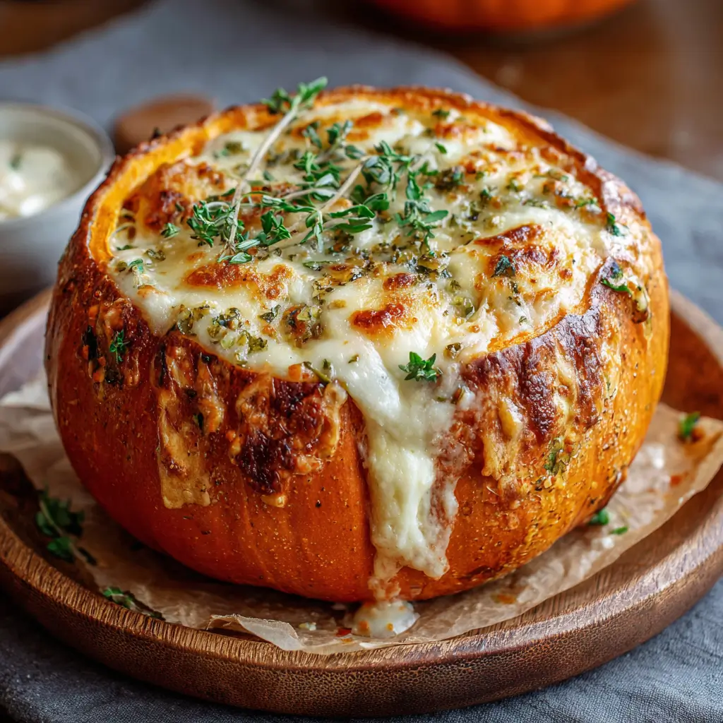 Cheese-Stuffed Pumpkin – 9 Delicious Secrets Every Home Cook Should Know 5 Cheese-stuffed pumpkin baked with melted cheese and herbs