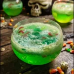 creepy cool green slime punch card