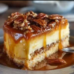 creme brulee caramel pecan cake card
