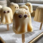 frozen chocolate banana ghost pops card