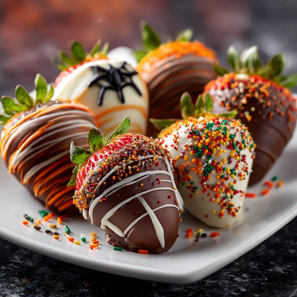 Halloween Chocolate Dipped Strawberries