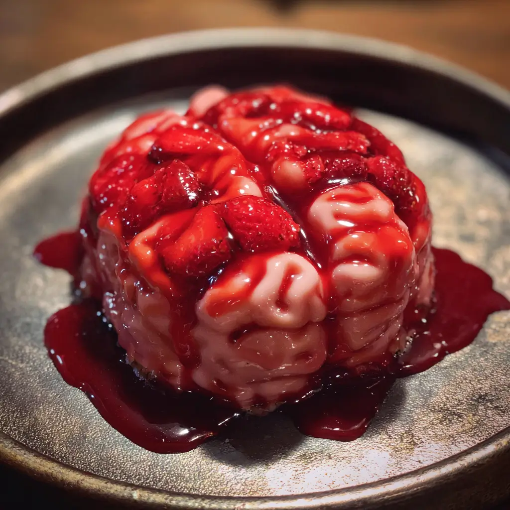 no bake strawberry cheesecake brain