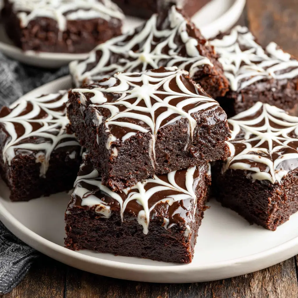 Spiderweb Brownies – Amazing Halloween Treat in 5 Steps 6 spiderweb brownies