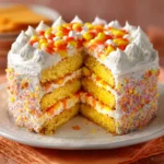 stuffed candy corn pinata cake card
