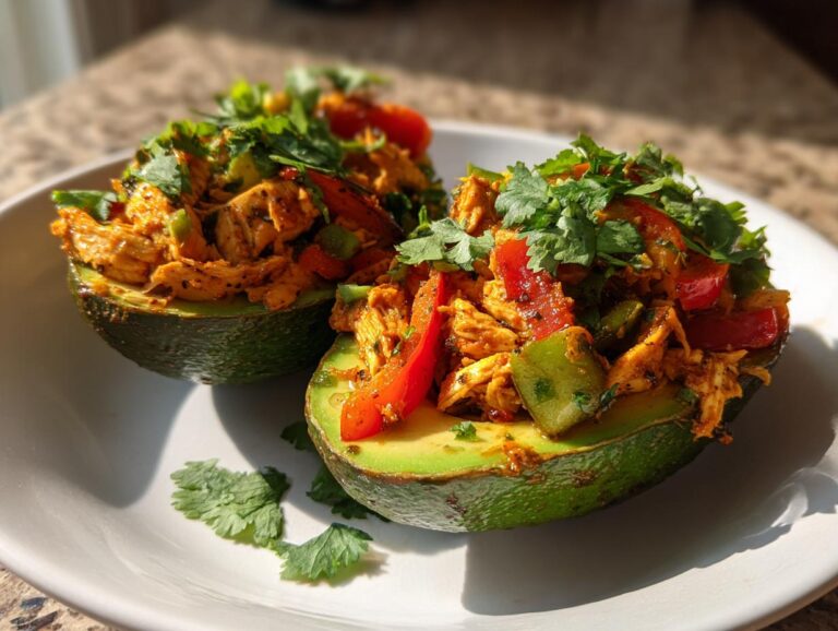 Chicken Fajita Stuffed Avocados