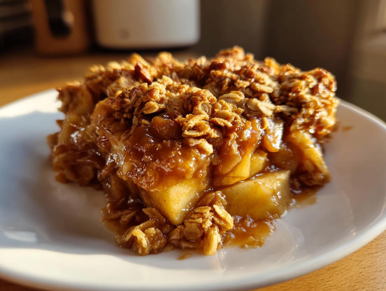 Irresistible Salted Caramel Apple Crisp in 8 Ingredients 6 Salted Caramel Apple Crisp
