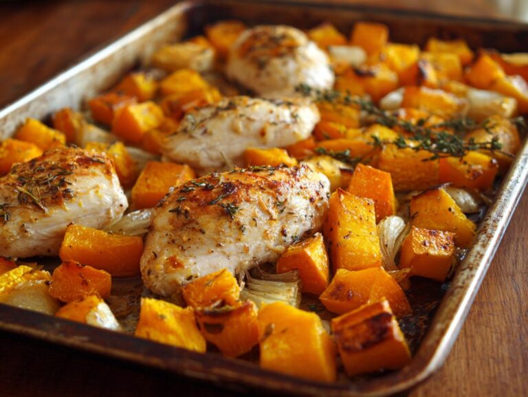 Sheet Pan Autumn Chicken with Squash and Apples