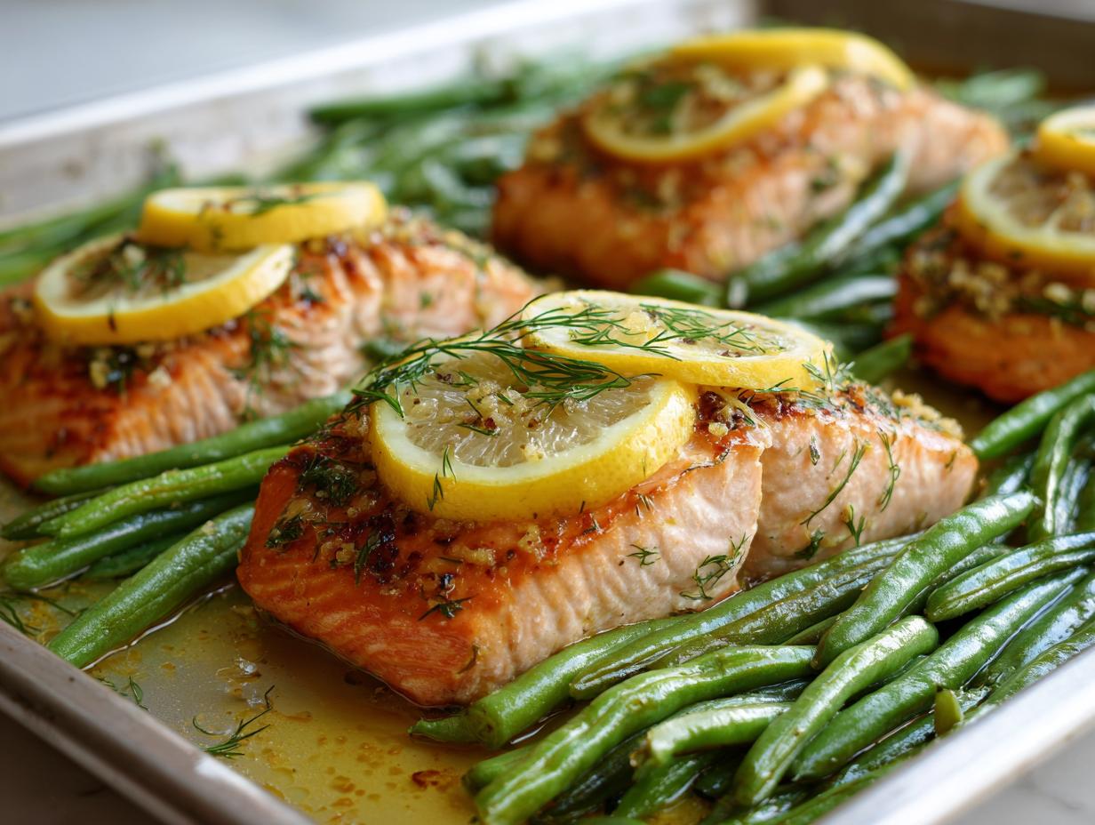 25-Minute Sheet Pan Lemon-Dill Salmon and Green Beans That Wow Everyone 6 Sheet Pan Lemon-Dill Salmon and Green Beans