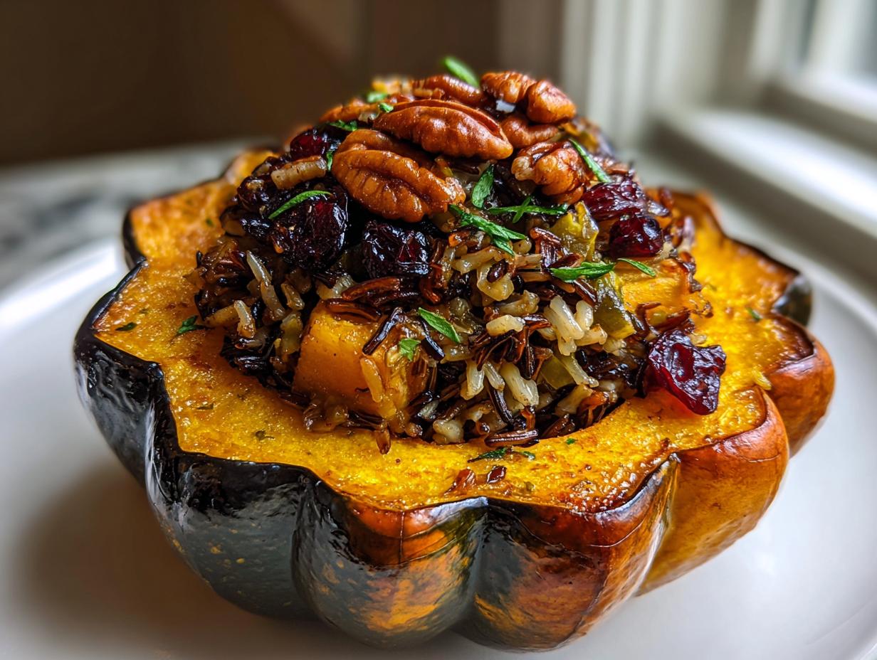 Wild Rice Stuffed Acorn Squash Will Steal Thanksgiving Hearts 6 Wild Rice Stuffed Acorn Squash