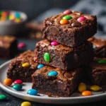 Fudgy M&M Brownies : Easy One-Bowl Recipe 9 fudgy mm brownies Card