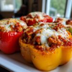 Chicken Parmesan Stuffed Peppers