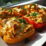 Christmas BBQ Chicken-Stuffed Mini Peppers