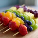 Christmas Festive Rainbow Fruit Kabobs