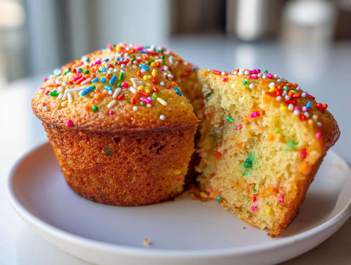 Christmas Rainbow Holiday Cupcakes with Sprinkles