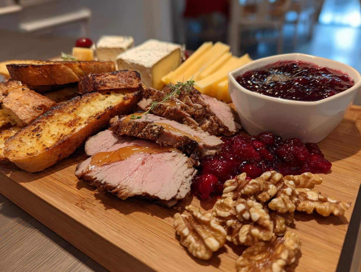 Christmas Turkey and Cranberry Charcuterie Board