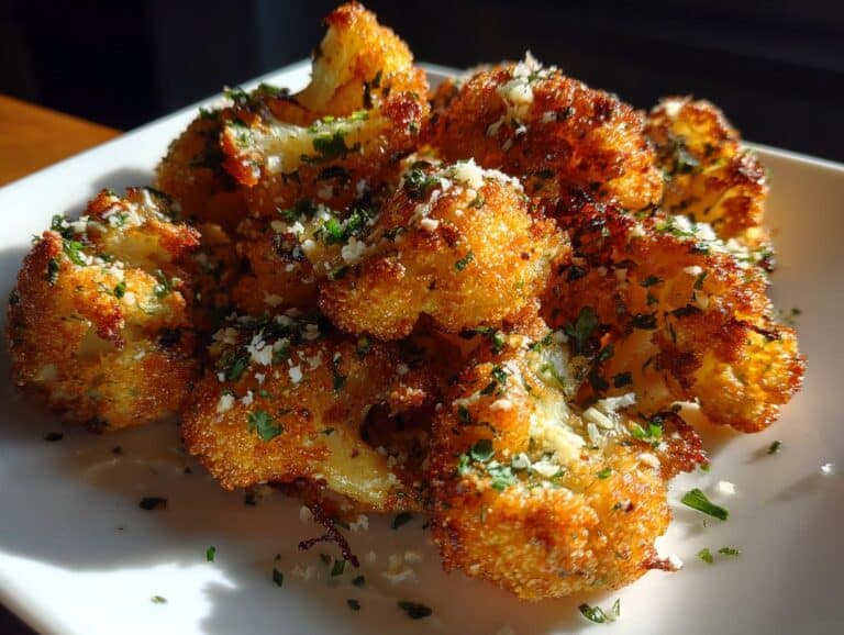 Crispy Garlic Butter Cauliflower Bites