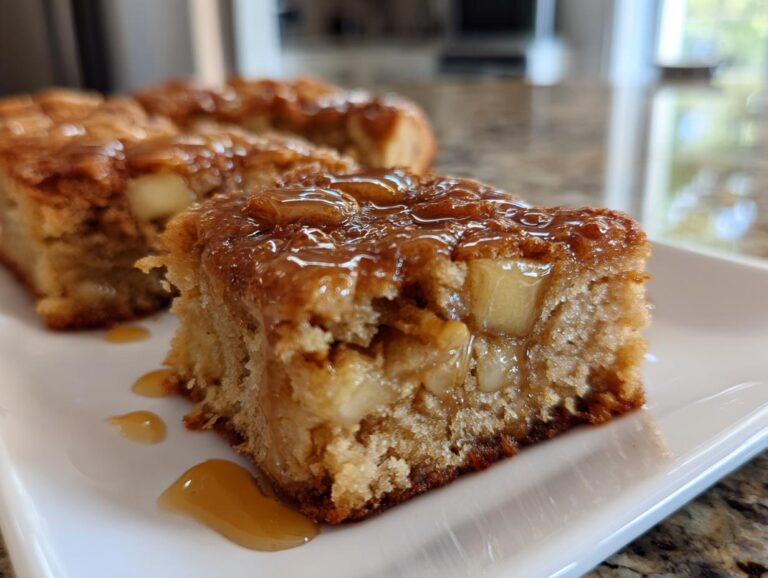 Maple Glazed Apple Blondies