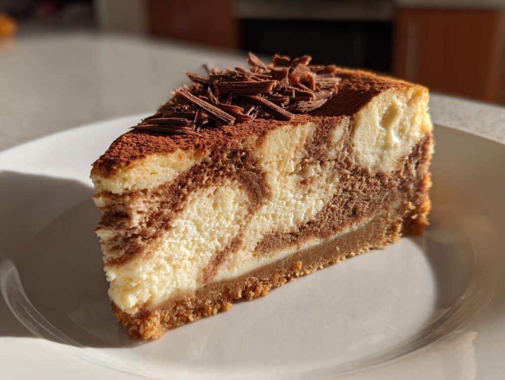 Mocha-Vanilla Christmas Cheesecake