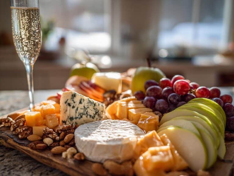 New Year Sparkling Cheese & Fruit Board