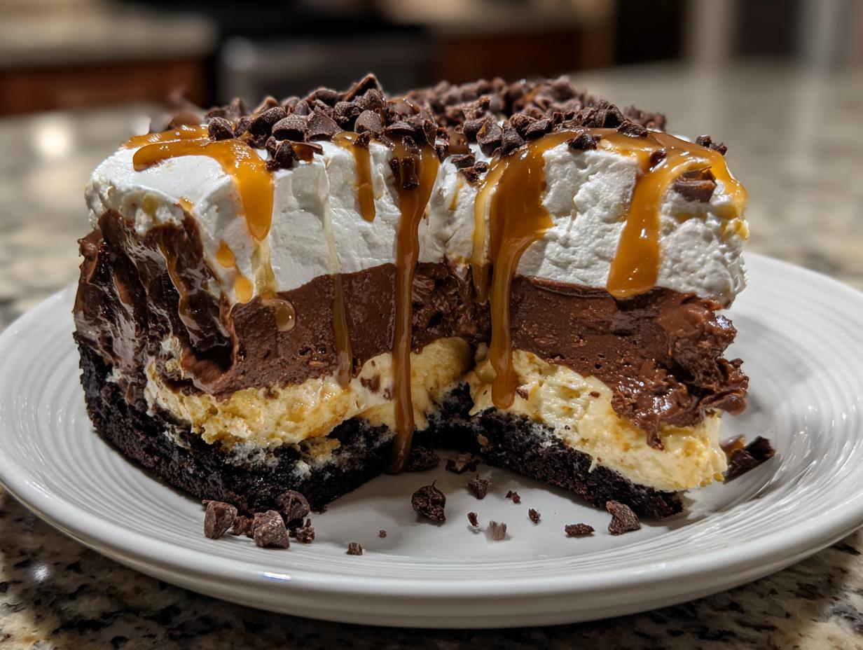 Salted Caramel Chocolate Lasagna