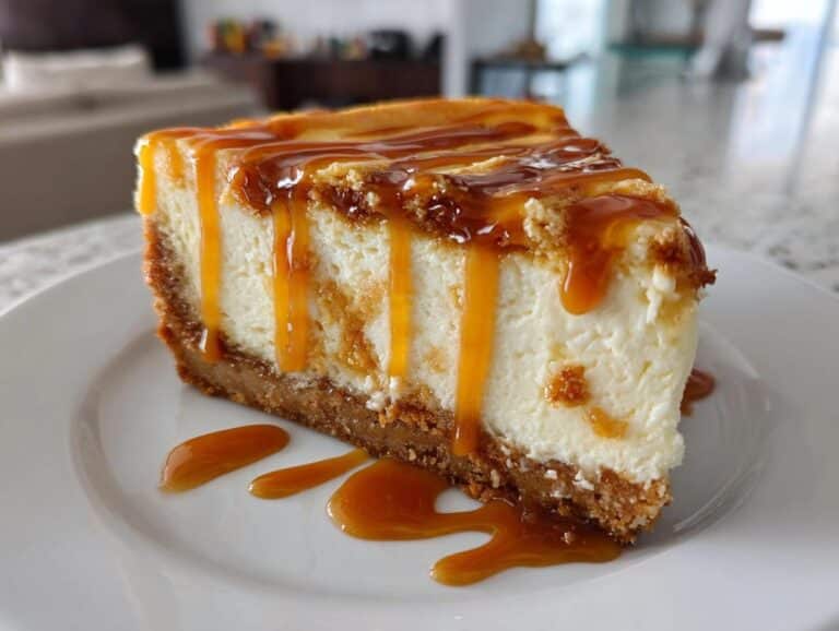 Vanilla-Caramel Christmas Cheesecake
