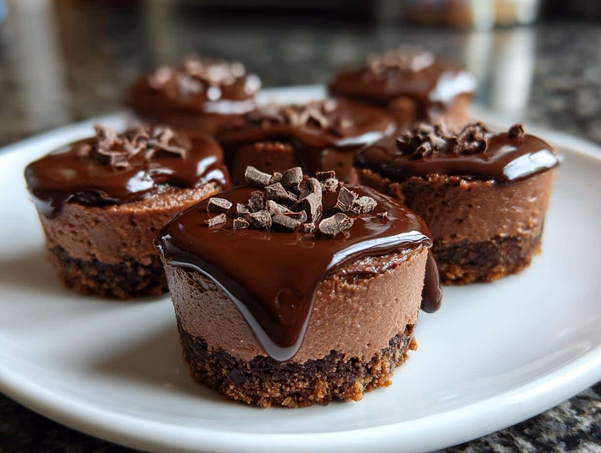 Mini chocolate cheesecake bites