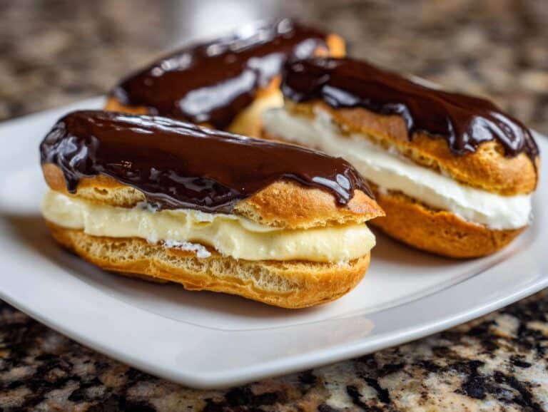 Mini chocolate éclairs