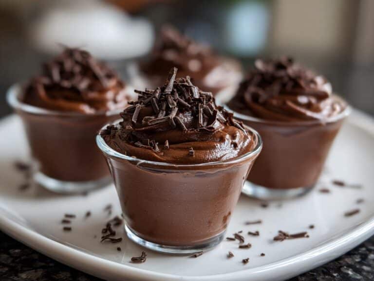 Mini chocolate mousse cups