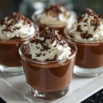 Mini chocolate pudding shots