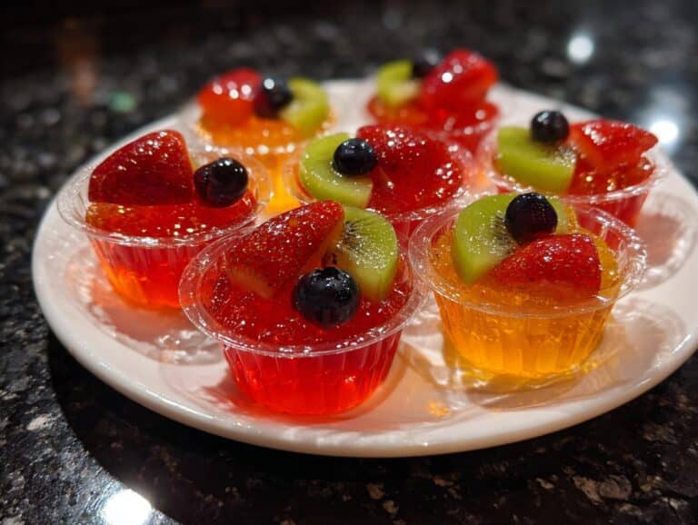 Mini fruit jelly cups