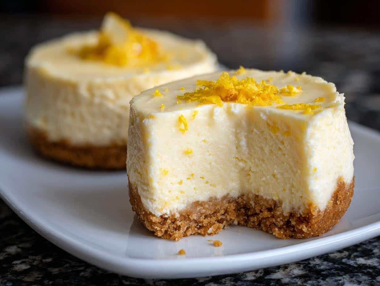 Mini lemon cheesecake
