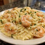 One-Pot Shrimp Alfredo Orzo