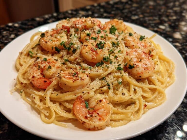 Shrimp Carbonara (No Pork Version)