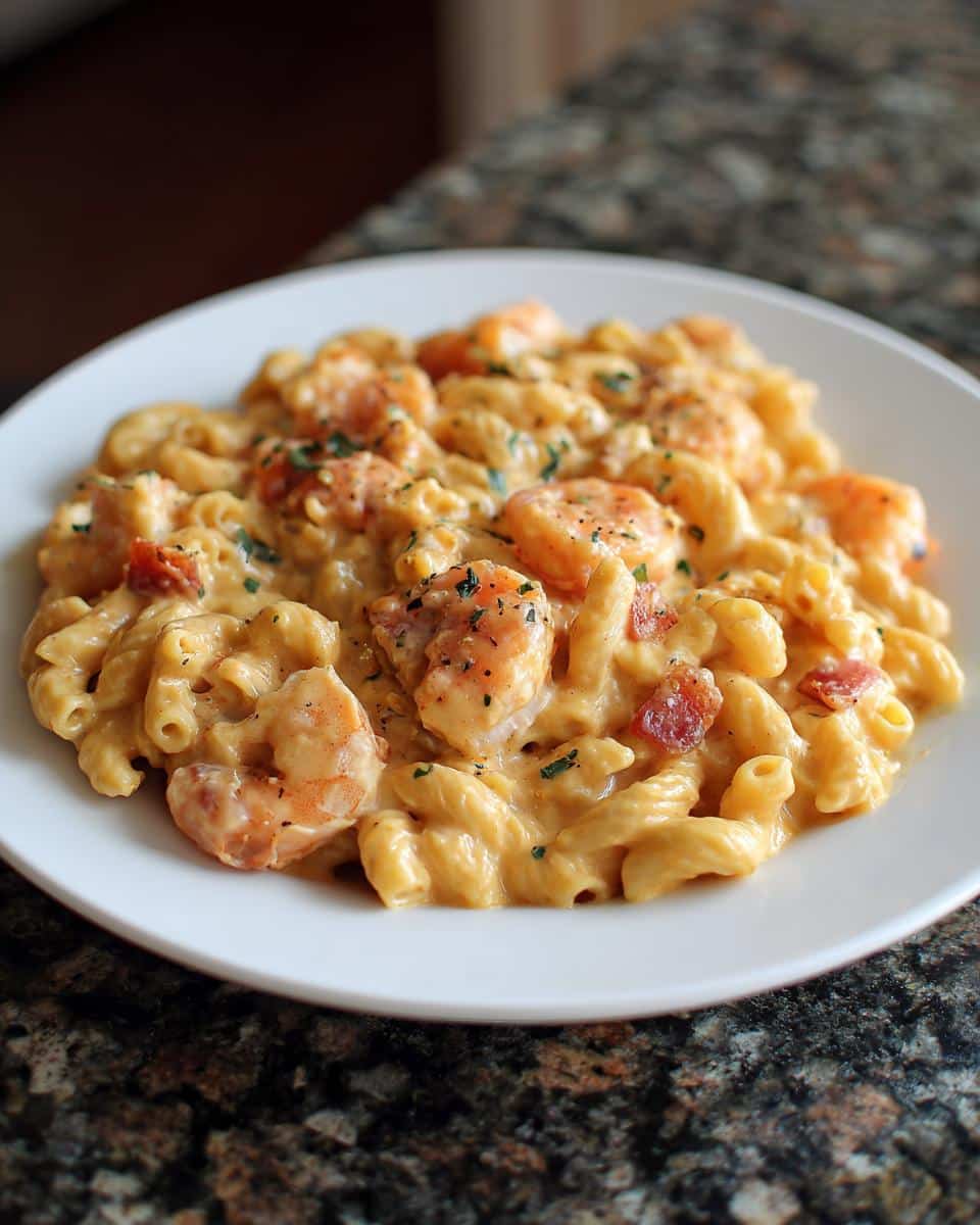 Shrimp Mac and Cheese Pasta