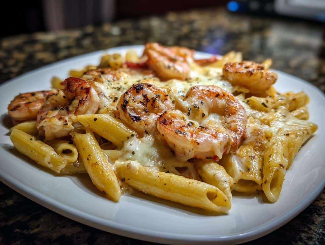 Shrimp Parmesan Penne Bake