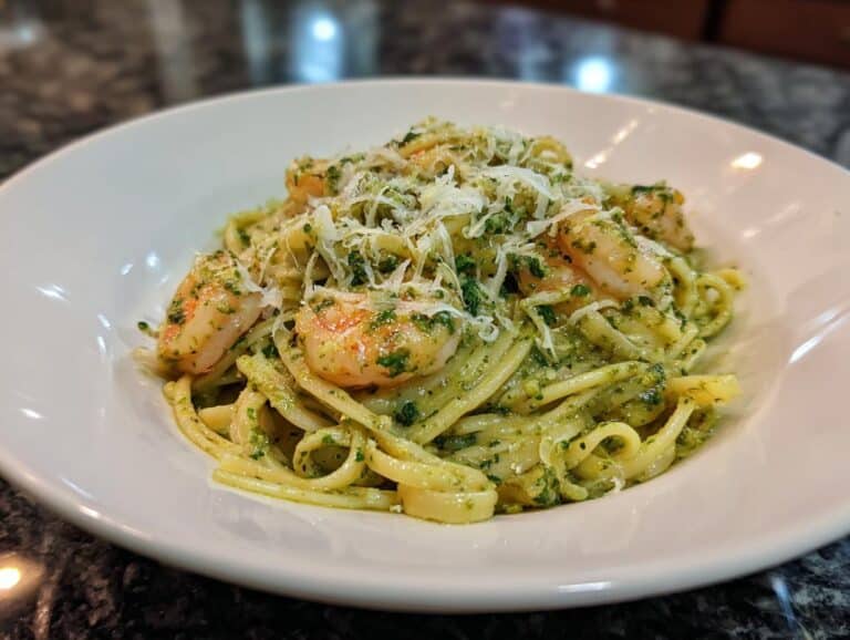 Shrimp Pesto Linguine