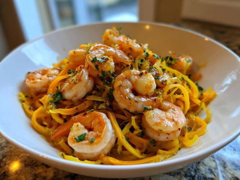 Shrimp Scampi with Butternut Squash Noodles