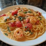 Shrimp and Creamy Tomato Basil Pasta