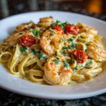 Shrimp and Roasted Tomato Alfredo