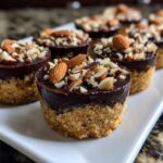 Mini almond chocolate dessert cups