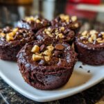 Mini chocolate hazelnut brownie bites