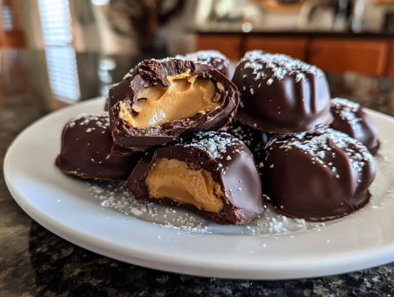 Mini chocolate peanut dessert bites