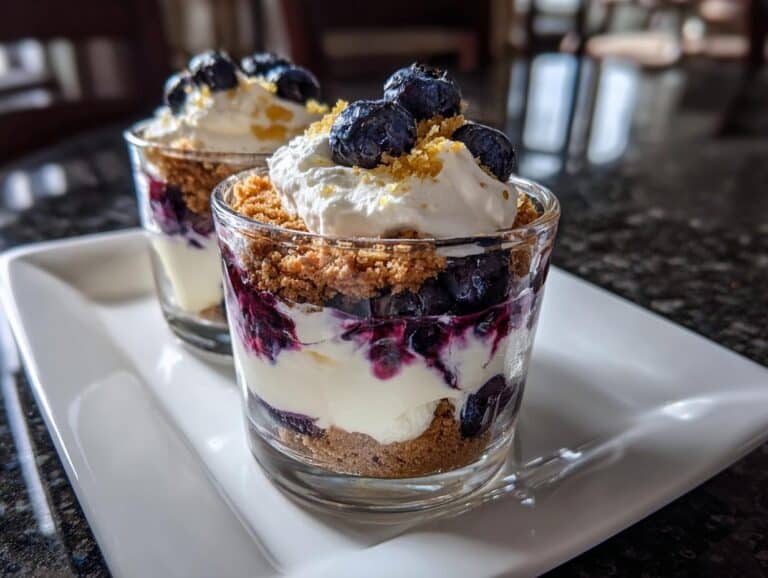 Mini lemon blueberry dessert cups