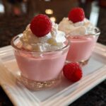 Mini raspberry mousse shots