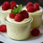 Mini vanilla bean mousse jars