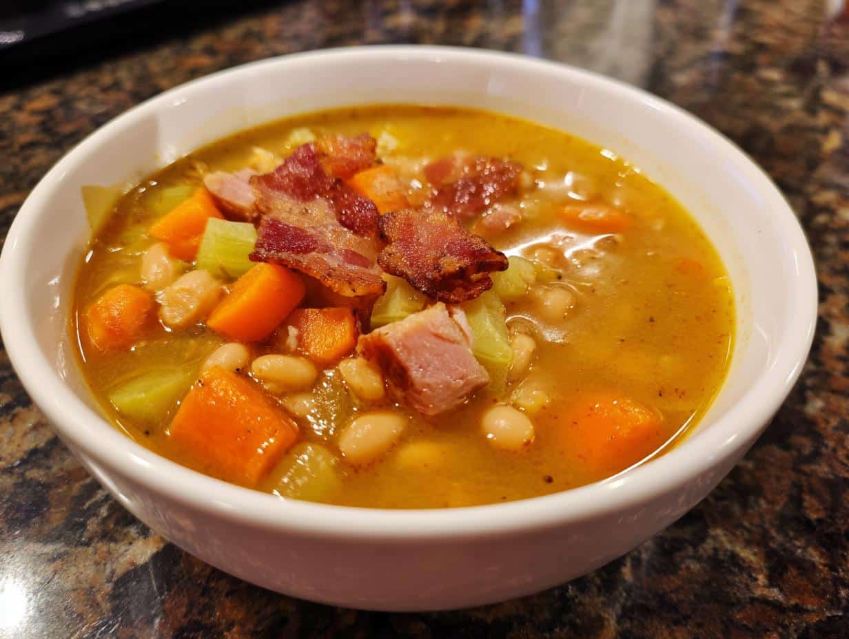 Navy Bean Soup with Bay Leaf Broth