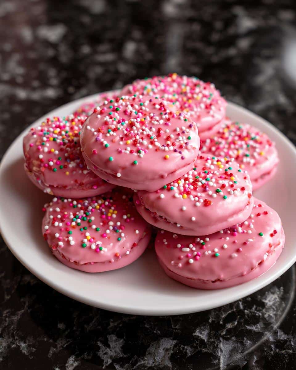 Pink Chocolate Covered Oreos