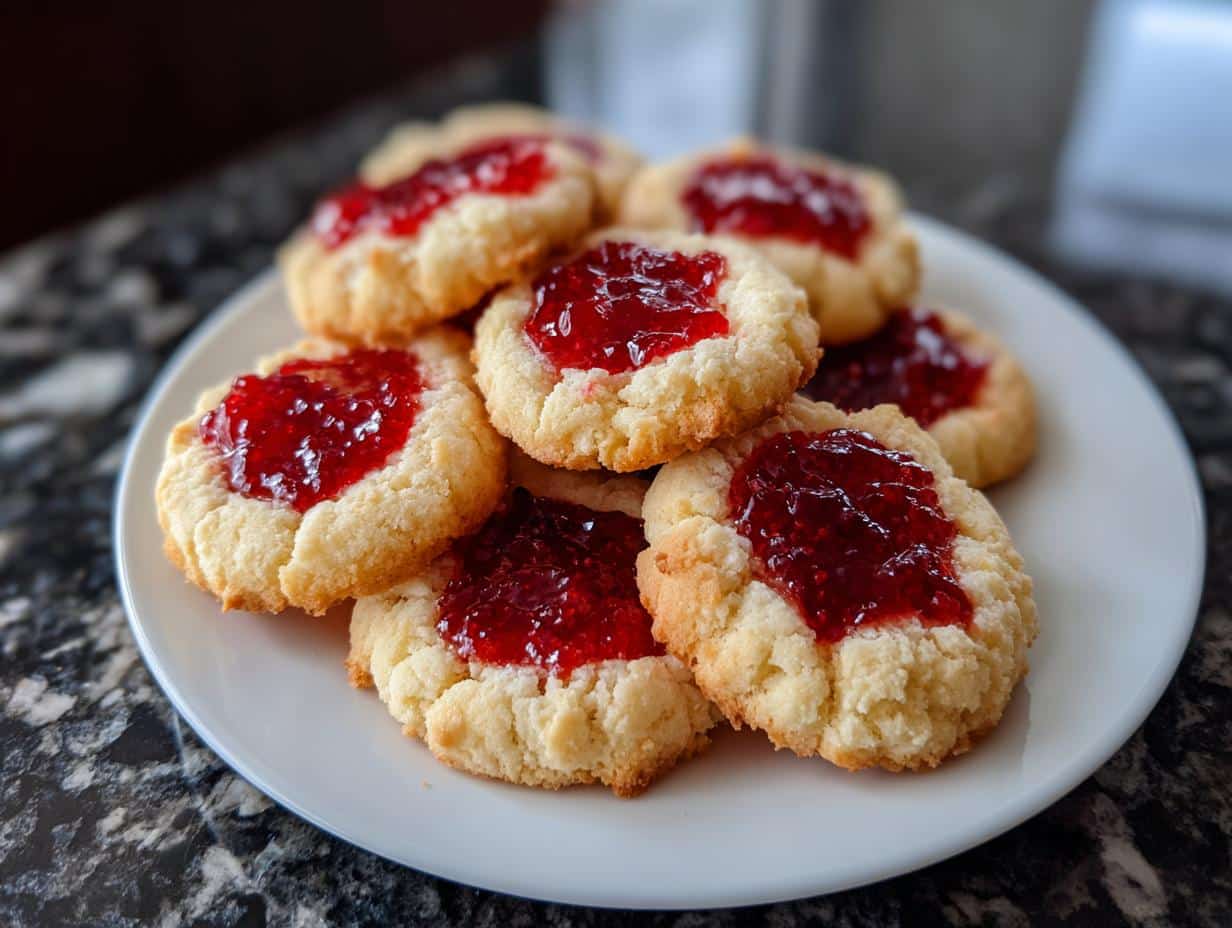 Raspberry Thumbprint Cookies